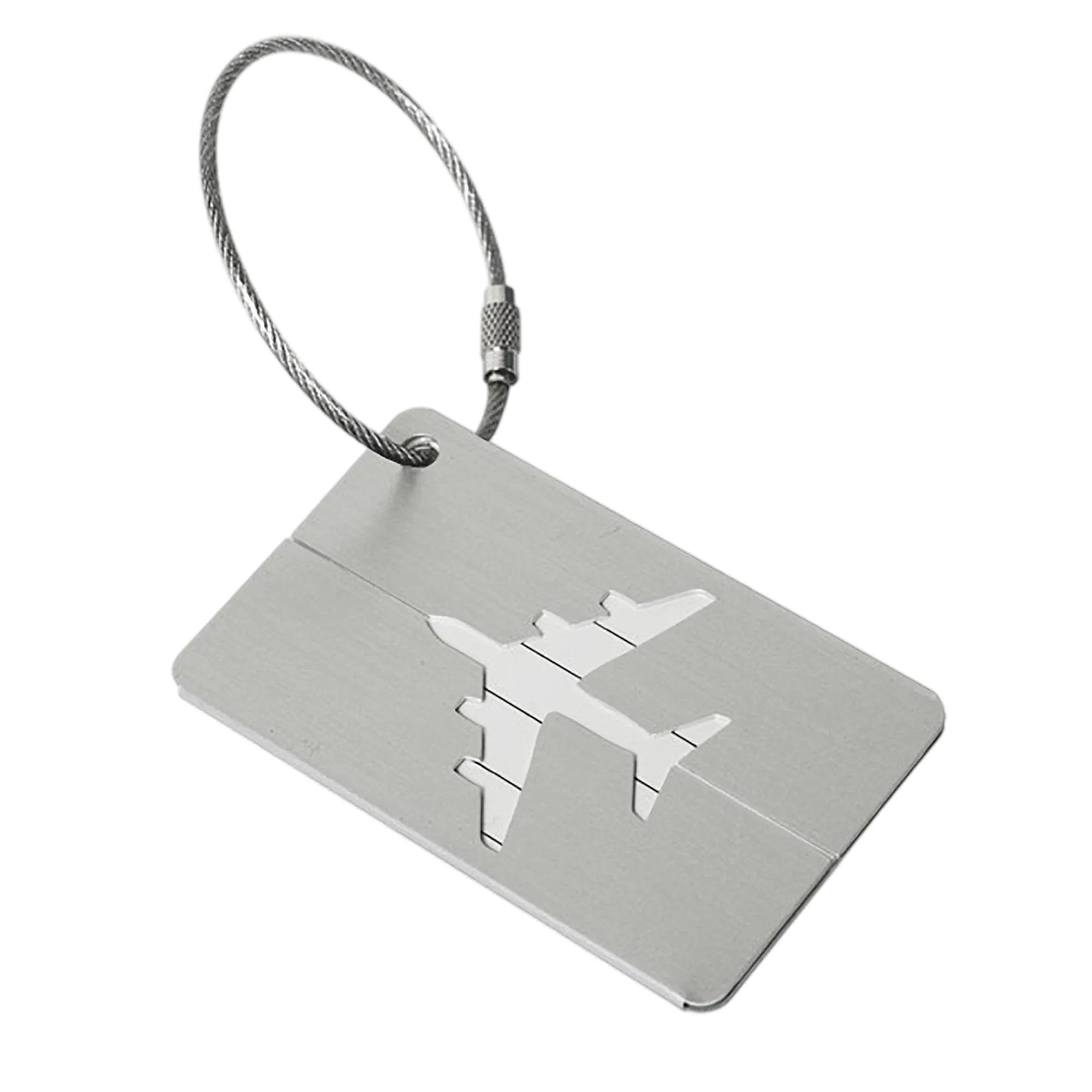 Premium Aluminum Luggage Tag with Stainless Steel Rope 2