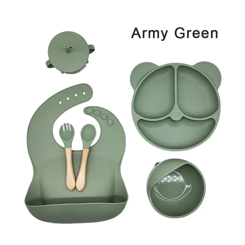 Baby Silicone Tableware 6-piece Set 2