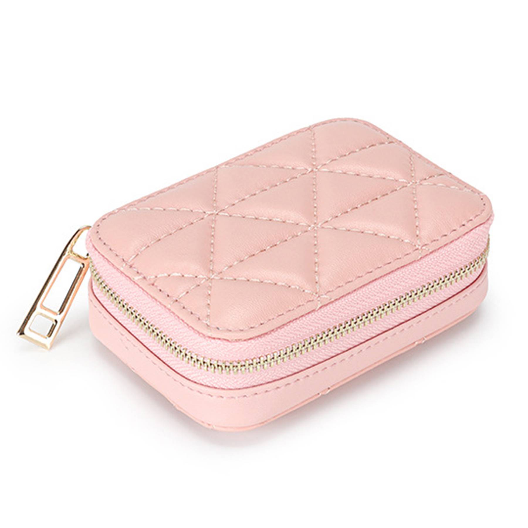 Genuine Leather Makeup Bag With Mirror 8