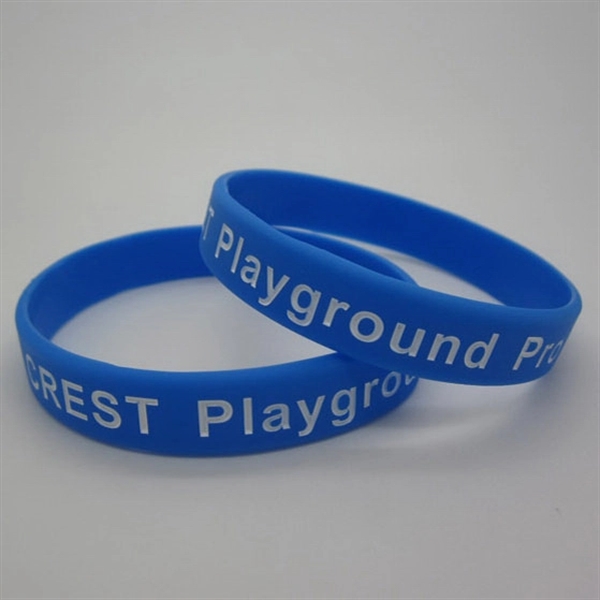 Debossed Color-Filled Silicone Wristbands 2