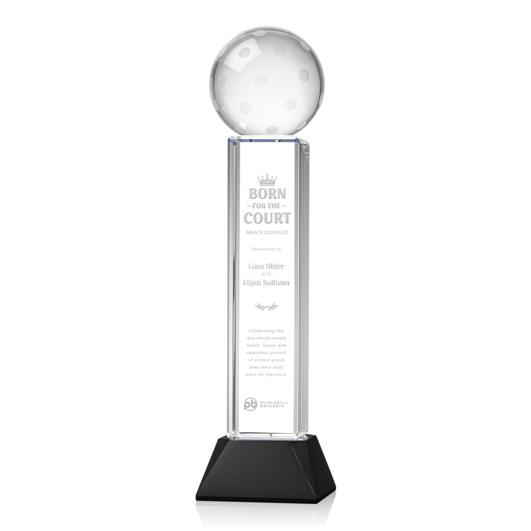 Pickleball Award on Stowe Base - Black 14