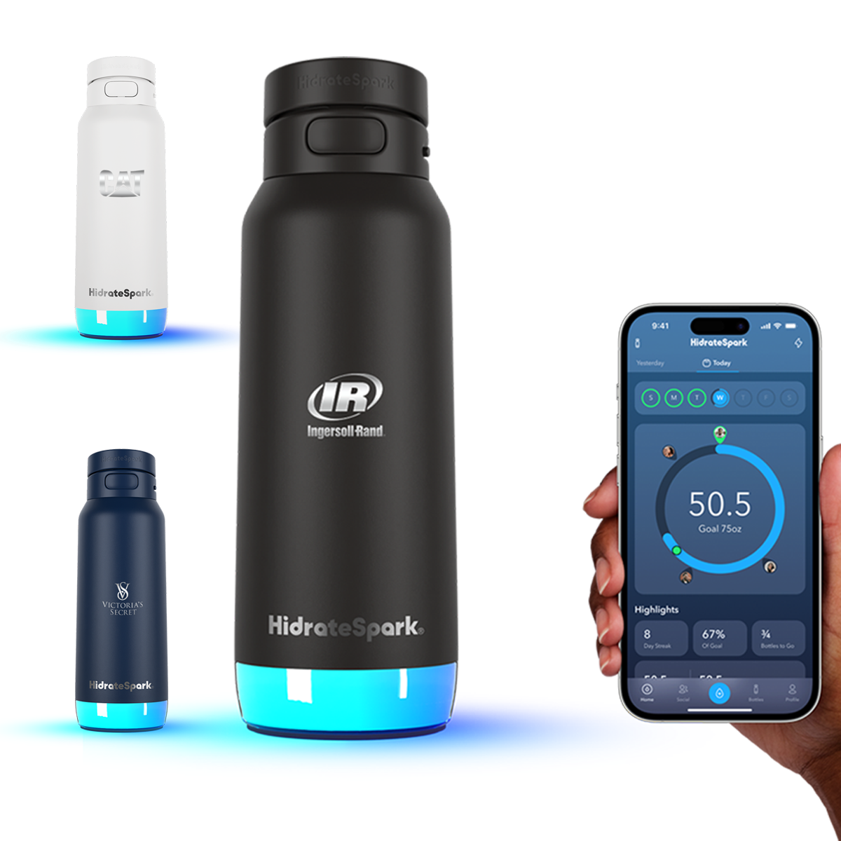 HidrateSpark® 32 oz. PRO 2 Bottle with Chug Lid, Laser, Standard 4