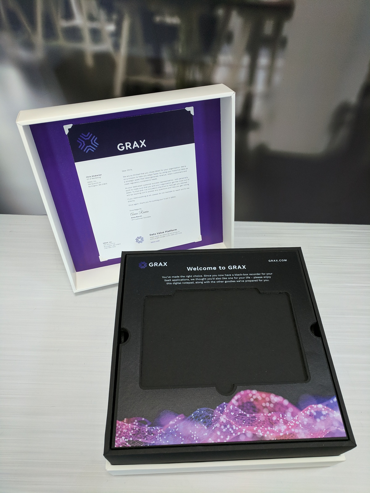 Custom Printed Full Color 2-Piece Soft Touch Luxury Gift Box - 6x6x2 10