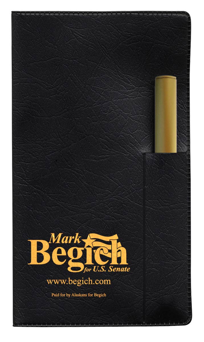 Executive Vinyl Cover Tally Book with Pen 6