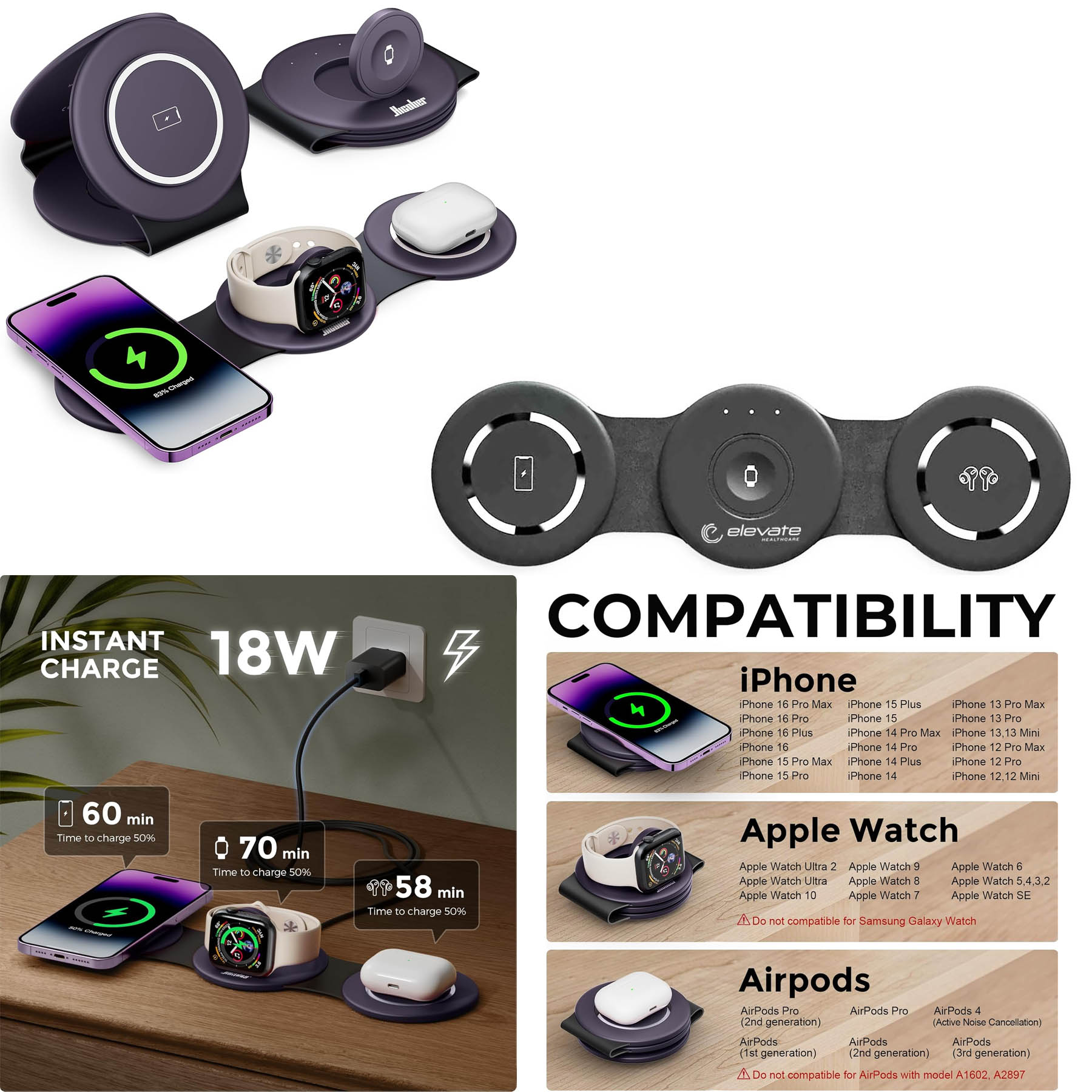 iBank ® 3-in-1 MagSafe Compatible Charging Station 2