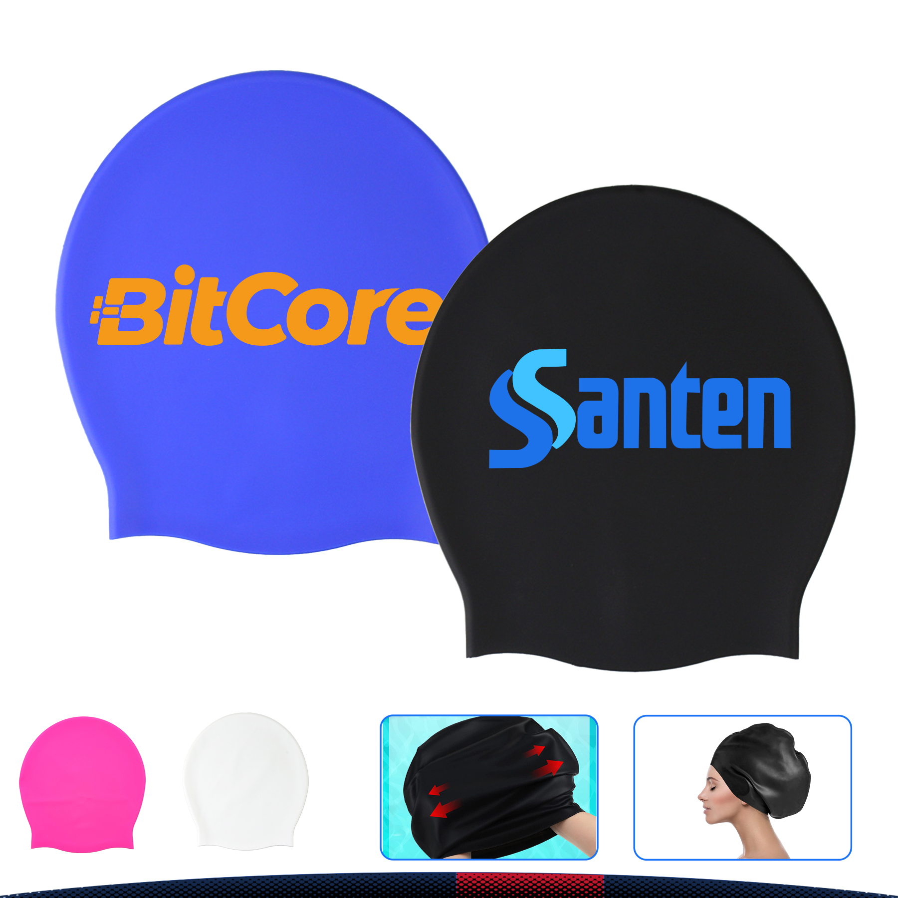 Large Silicone Swim Cap 5