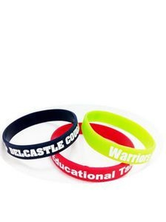 Debossed Color Filled Silicone Bracelet 2