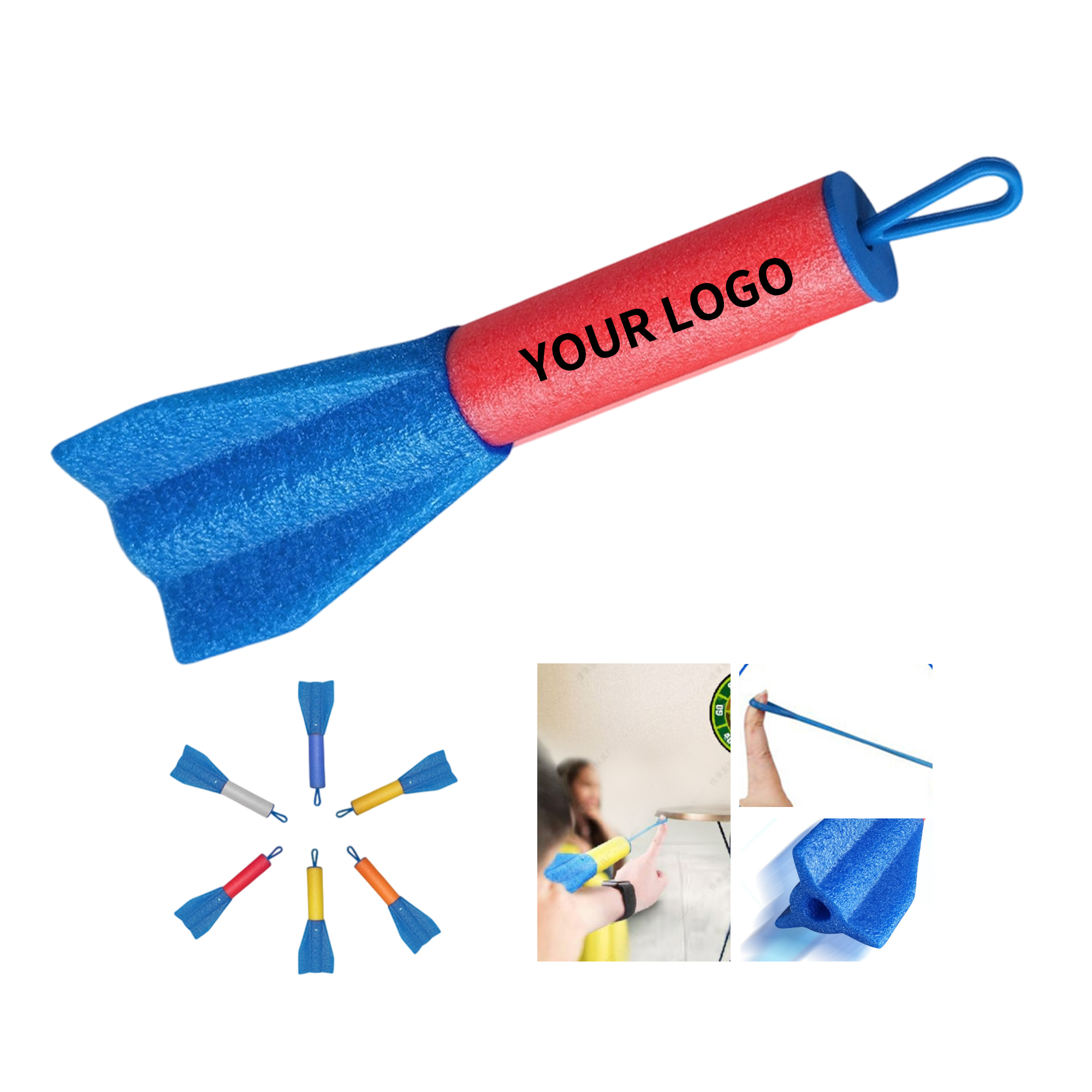 Foam Bungee Rocket Launcher Toy 9" By 2.6" 1