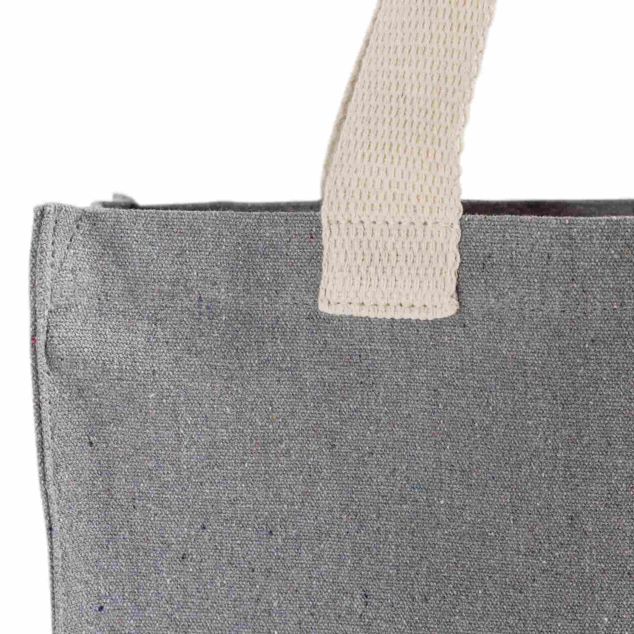 Recycled Canvas Trendy Shopper Tote Bag 2