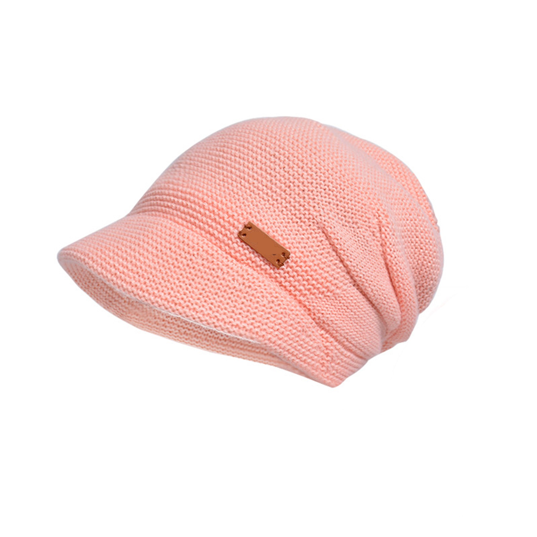Knit Beanie Cap with Visor 8