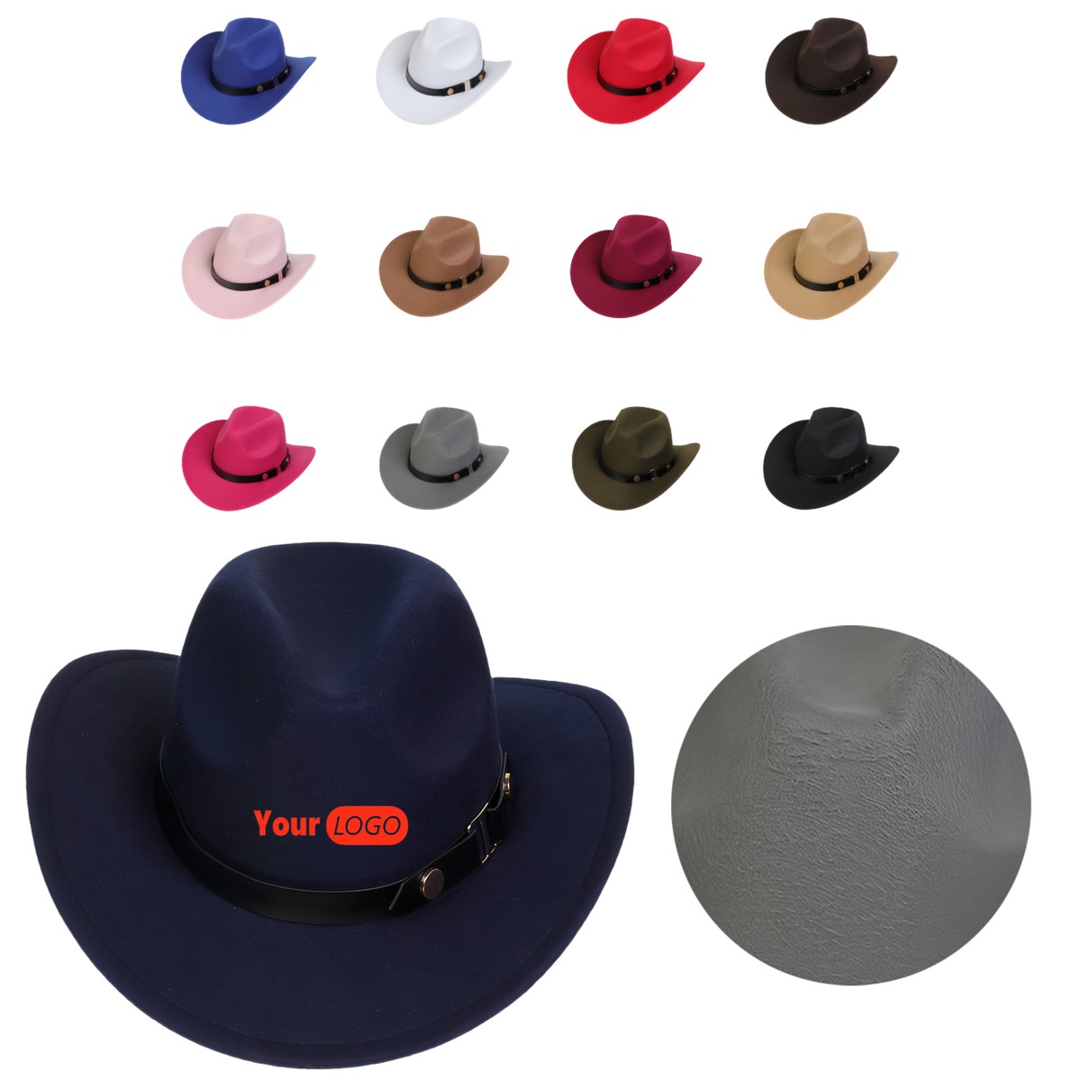 Cowboy-style Wide-brim Jazz Hat 1