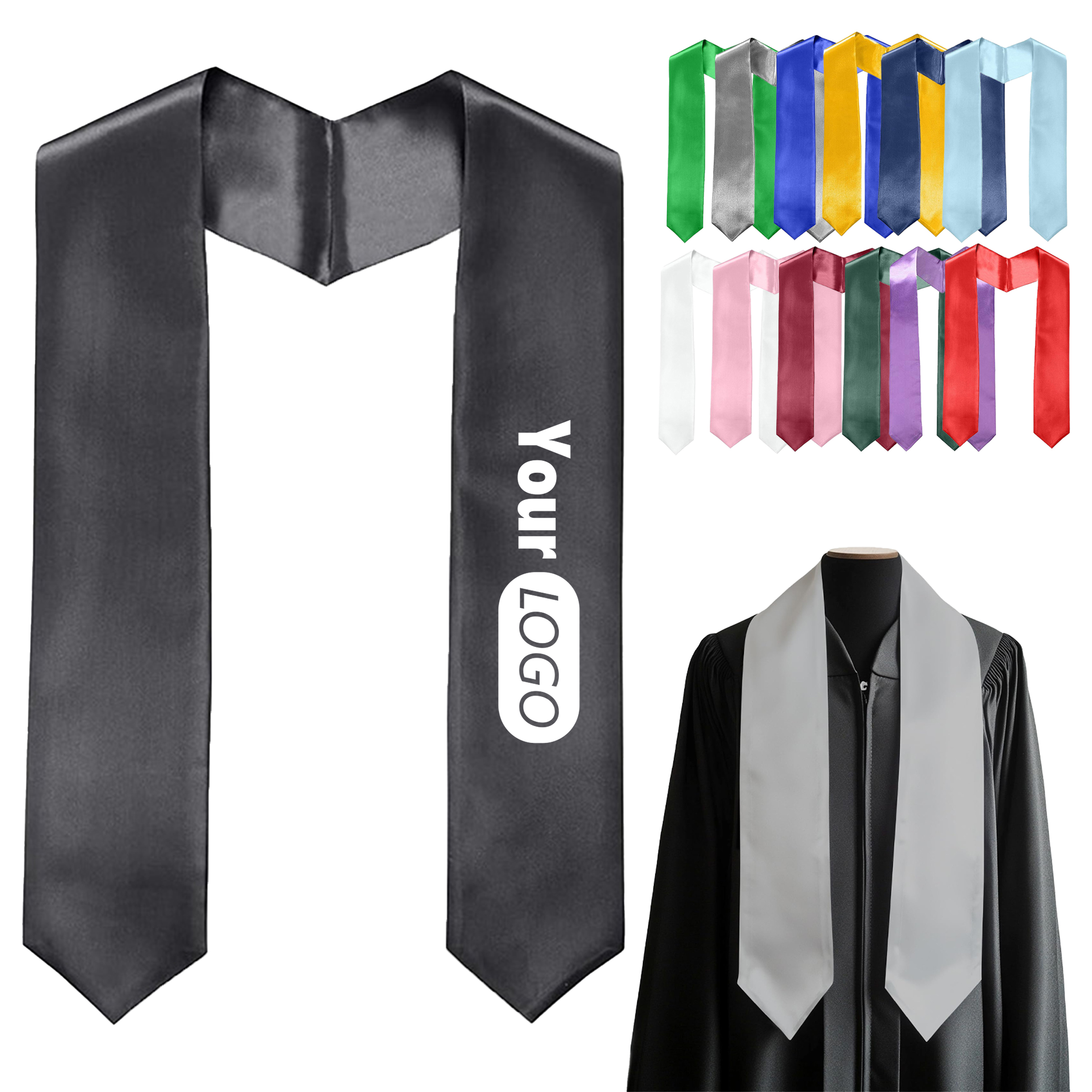 Polyester Graduation Honor Shawl 7