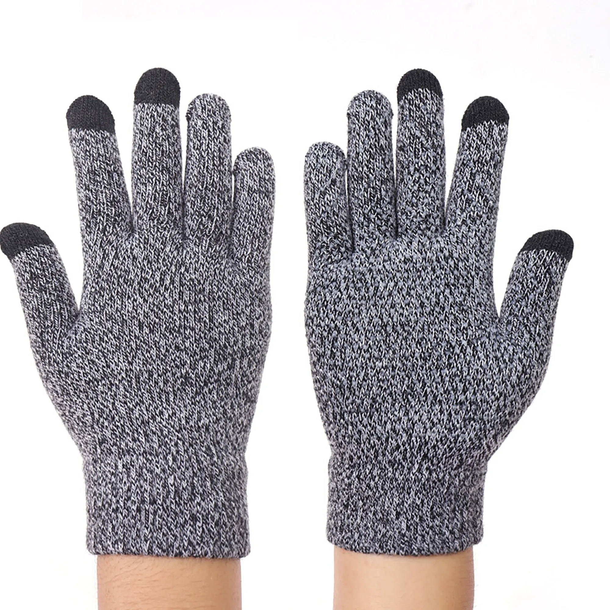 Adult Autumn and Winter Plush Wool Warm Non-slip Gloves 8