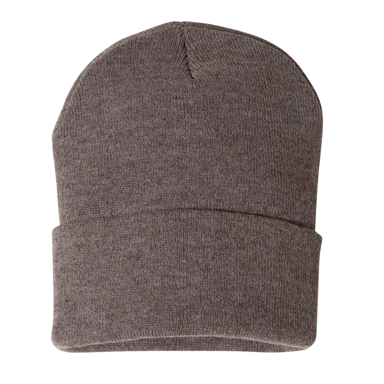 Solid Cuffed Beanie w/ Sewn Woven Patch 13