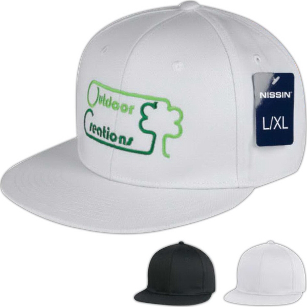 Pro style chino cotton twill flexible fit cap with flat bill 1