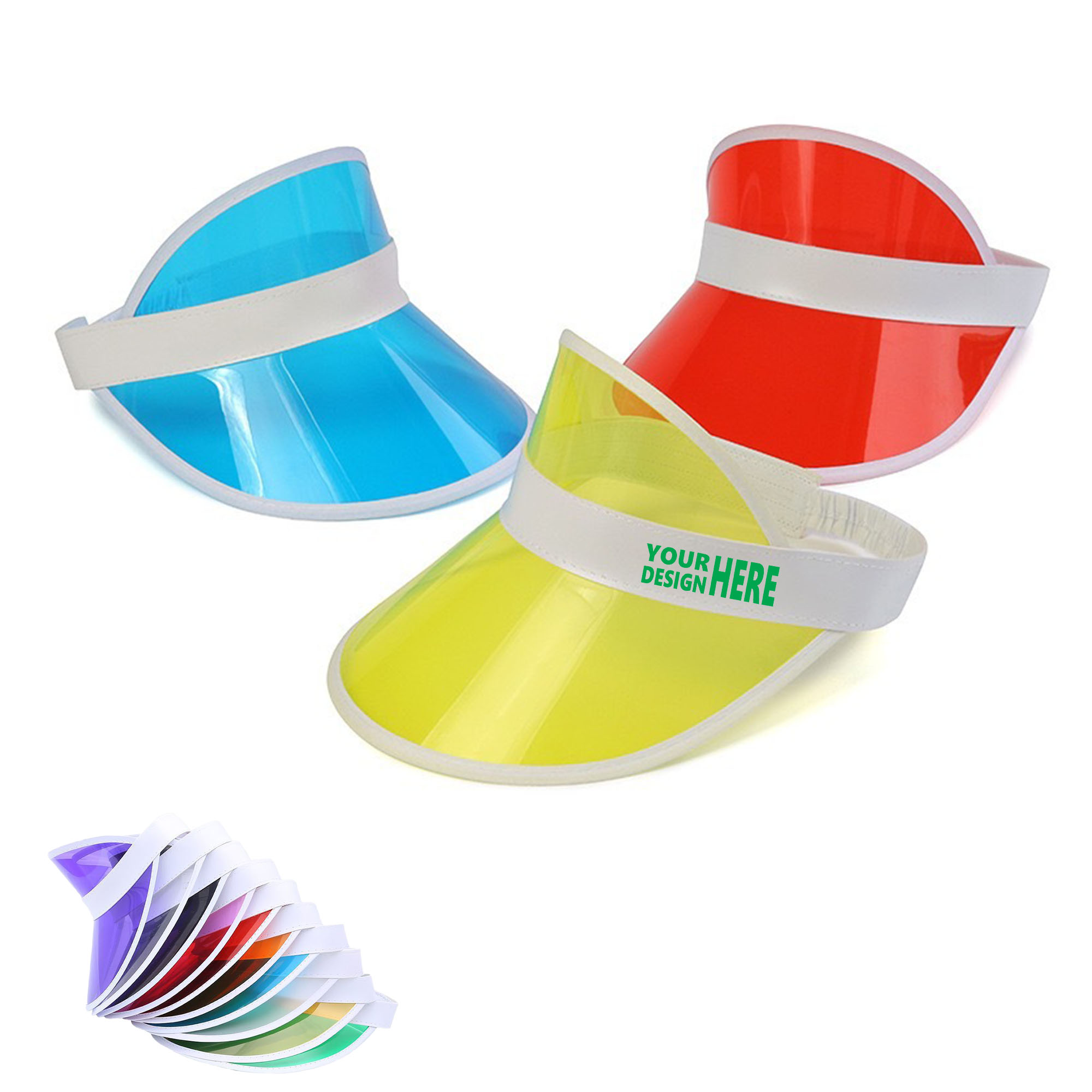 PVC Transparent Sports Visor 2