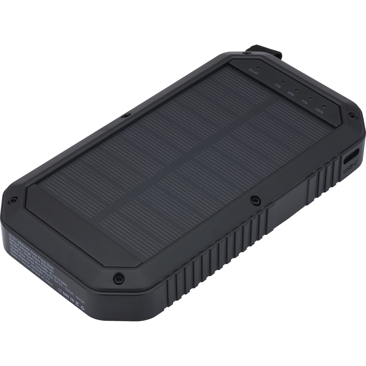 Trio Port Solar Charge LED Power Bank 8,000mAh 27