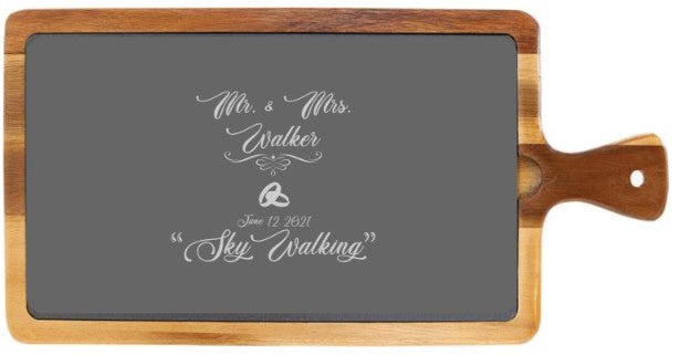 Acacia Wood/Slate Cutting Board 2