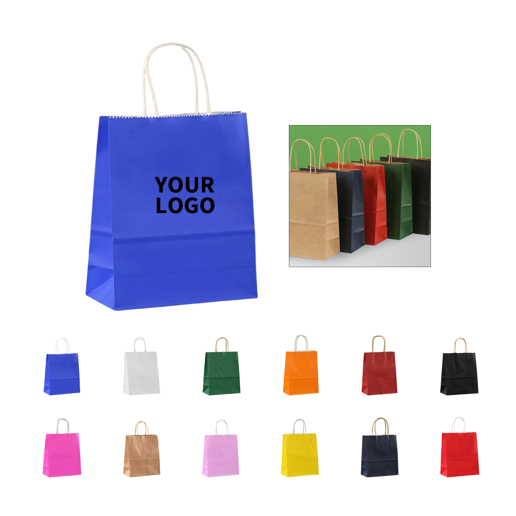 Eco Kraft Paper Shopping Bag With Twisted Handle 16