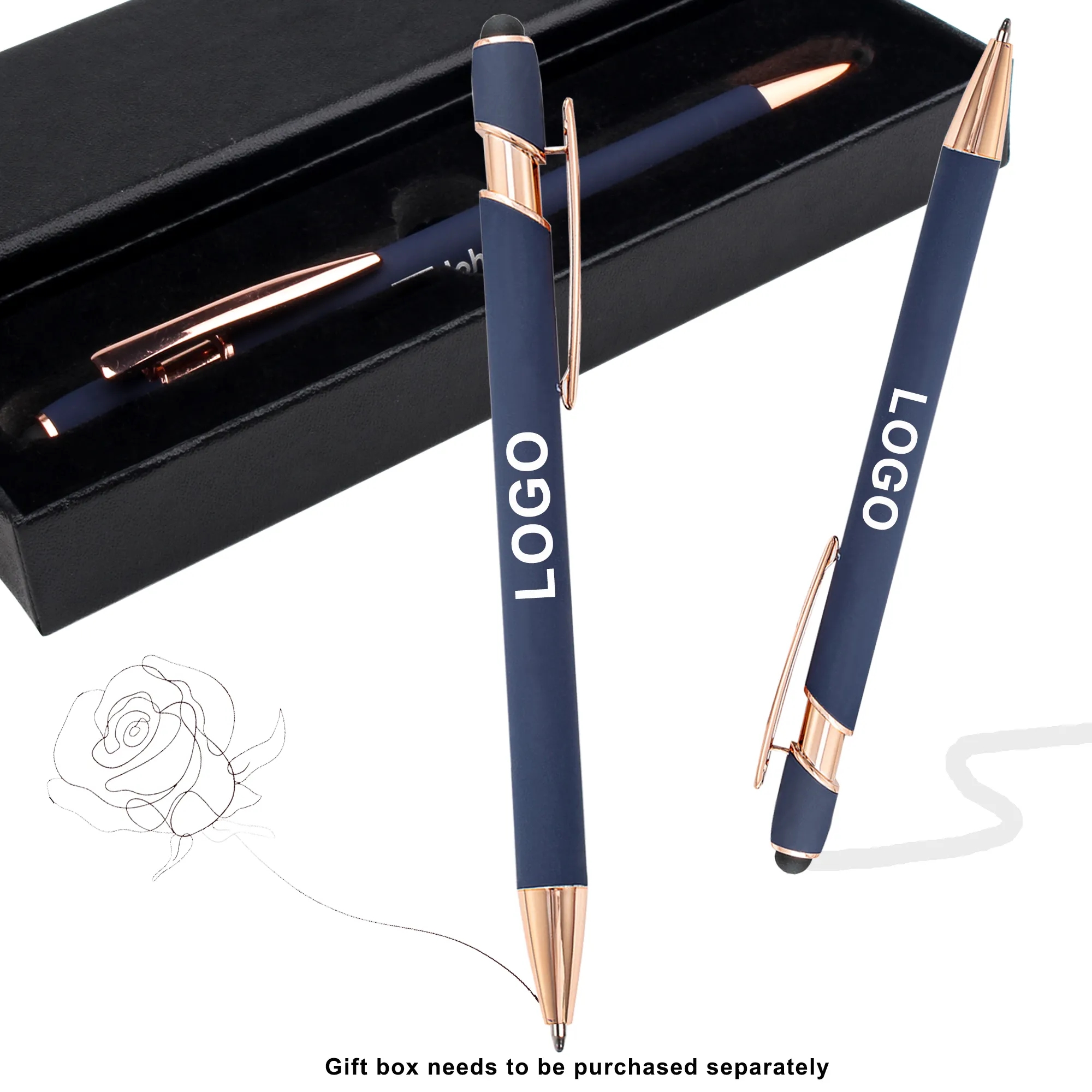 Custom Rose Gold Stylus Pen Bulk Order for Corporate Branding Promotions 6