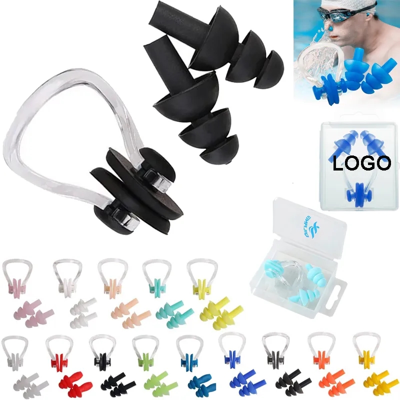 Swimming Ear Plugs And Nose Clip Set 1