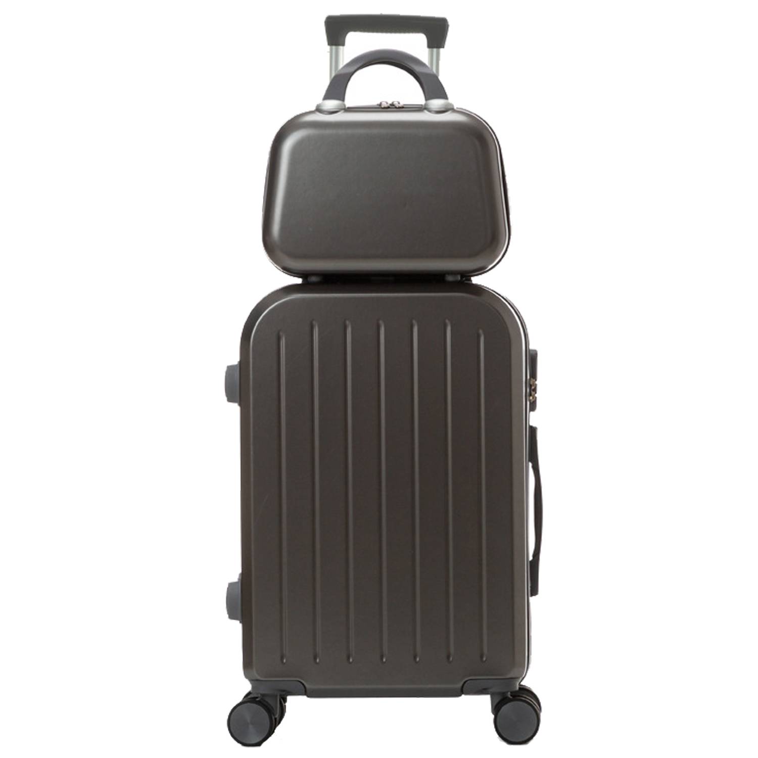 Hardshell Travel Trolley Case w/ Cup Holder & USB Port 5