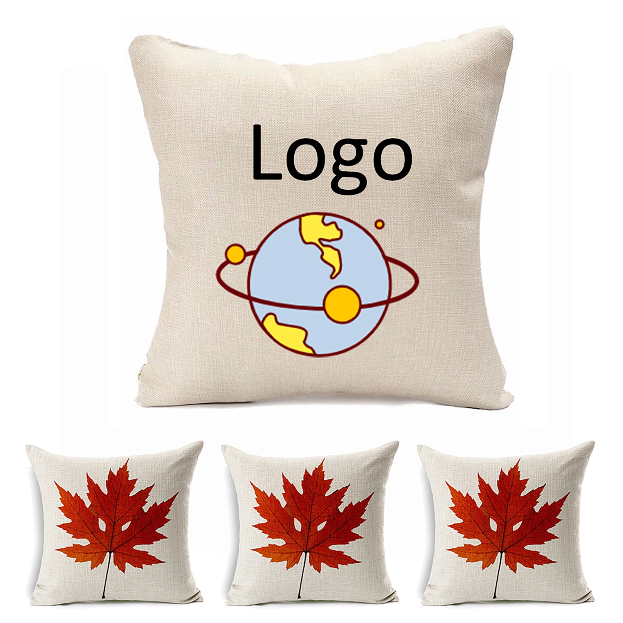 16x16 Linen Square Pillow Cases 3