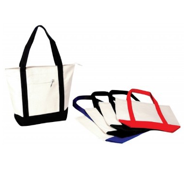 13oz Cotton Canvas Zippered Tote Bag 1