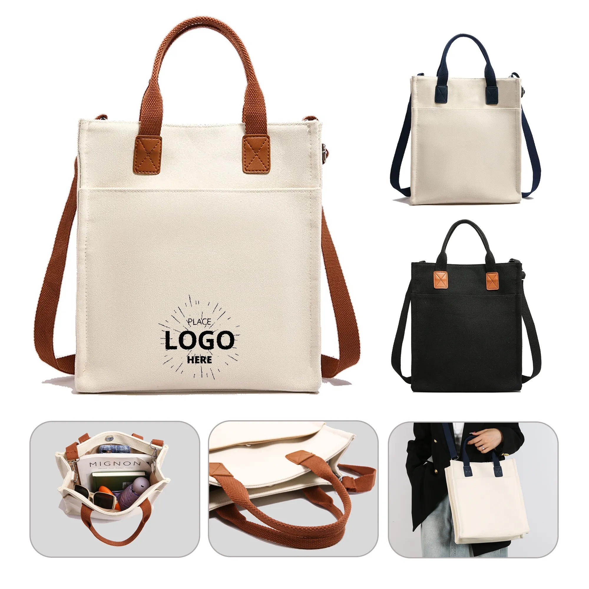 Canvas Tote Bag, custom tote bag with logo imprint 4