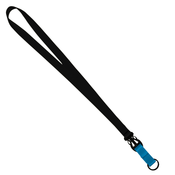 3/4" Multi color (Top and bottom) Nylon Lanyard with Plastic Slide Buckle R 182