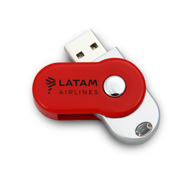 Winfield Rounded Red Swivel USB Flash Drive 1