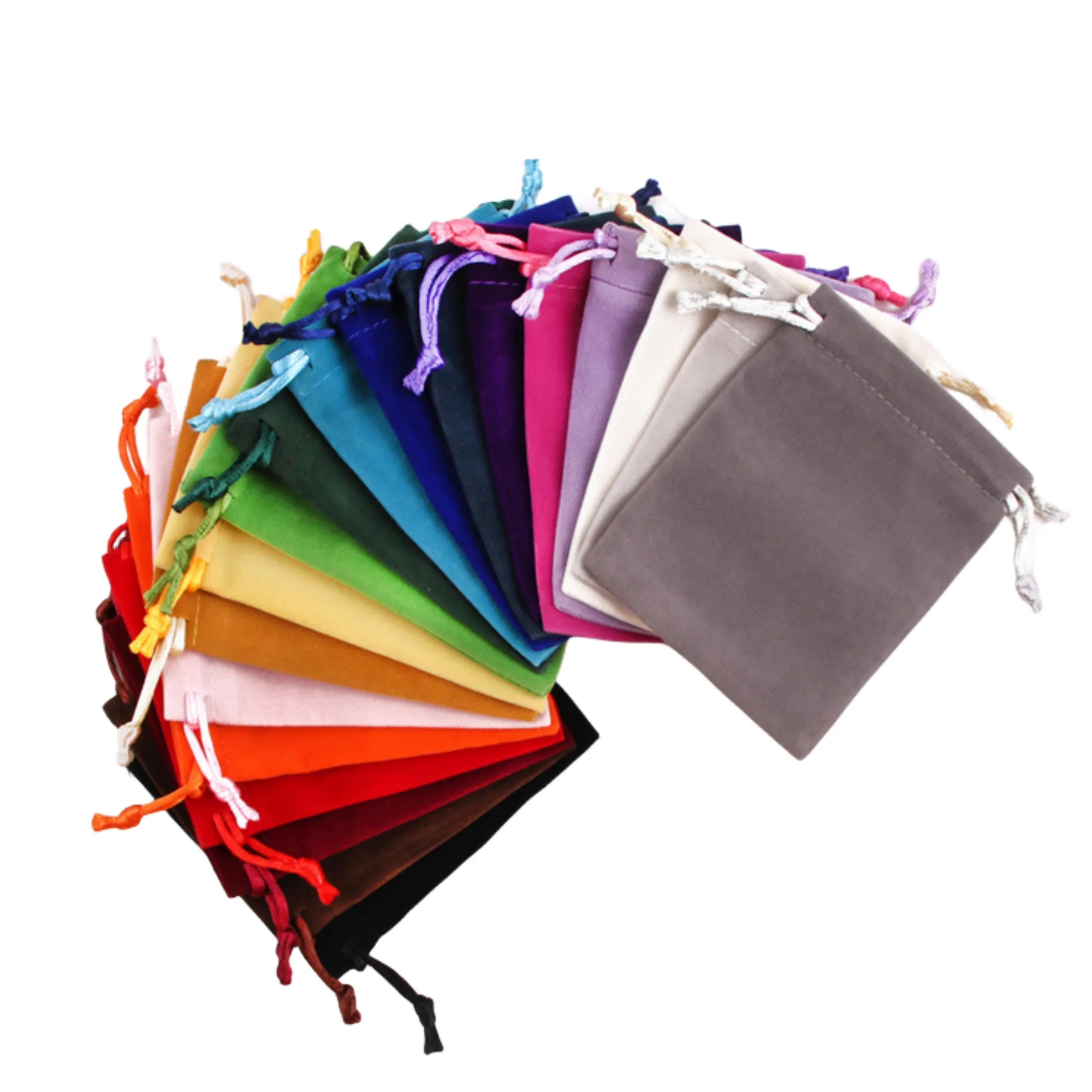 Soft Mini Drawstring Flocked Jewelry Gift Bag 4