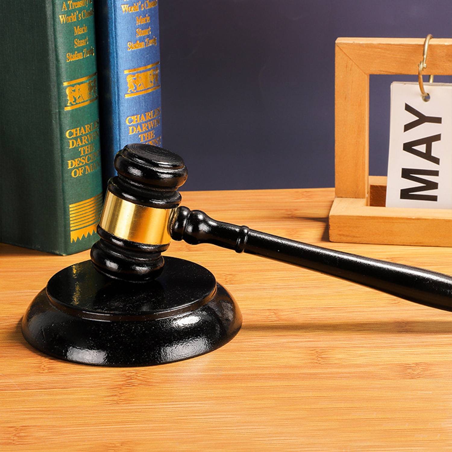 Wooden Gavel Plaque Set 4