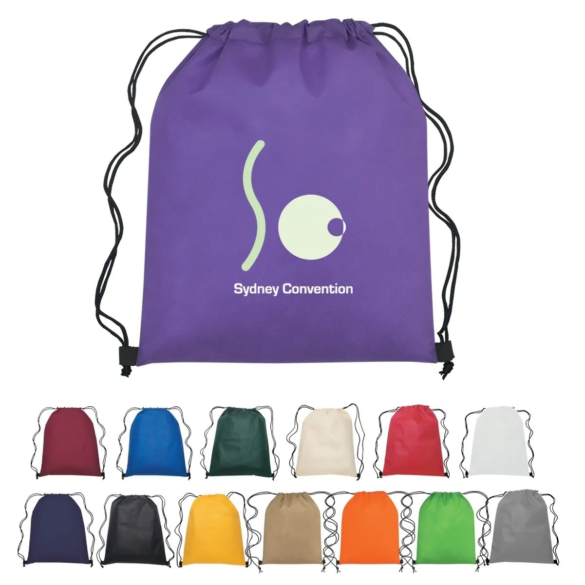 Promotional Drawstring Backpack for School ( 13" X 17" ) 4