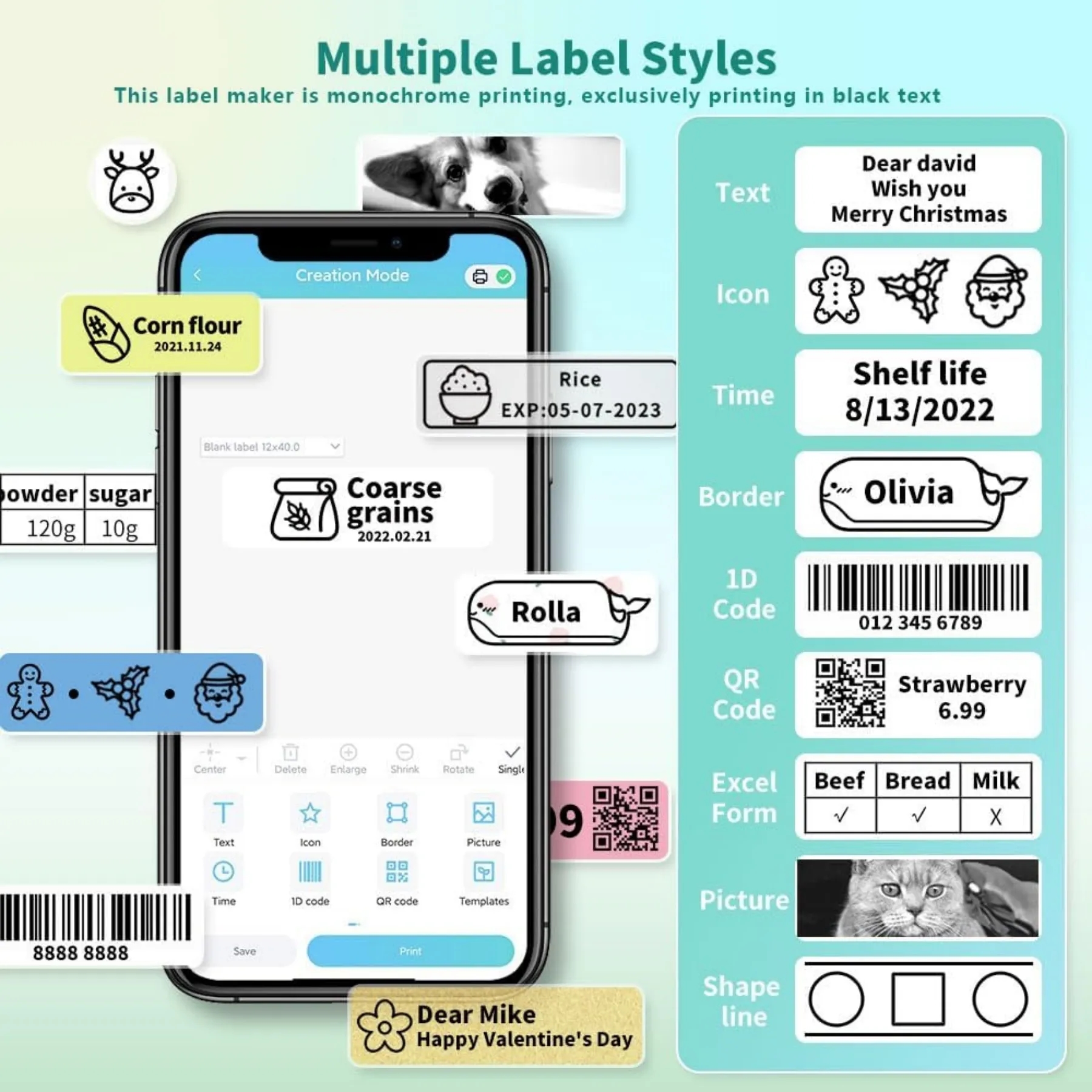 D30 Mini Label Printer With Tape 9