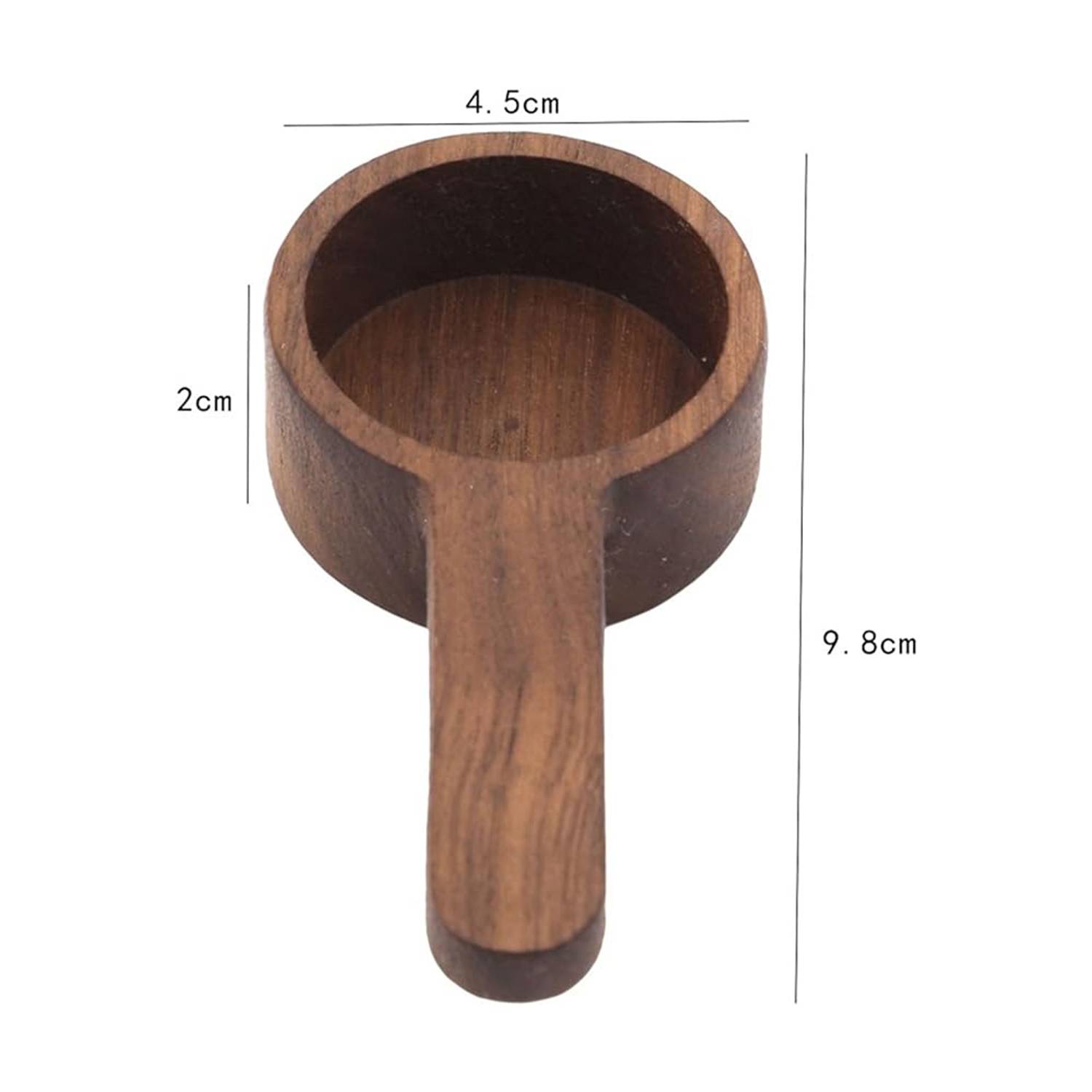 Walnut Short Handle Coffee Bean Measuring Spoon 2