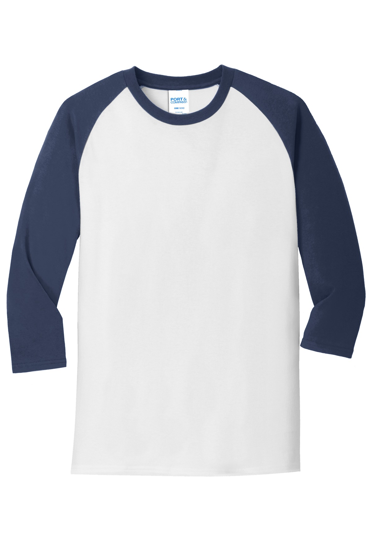 Port & Co Core Blend 3/4-Sleeve Raglan Tee. PC55RS 37