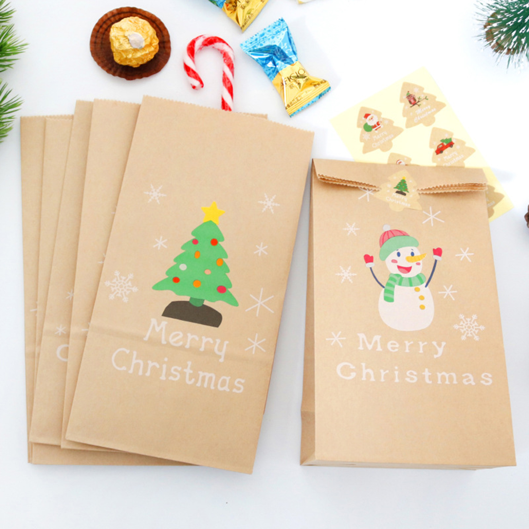 Christmas Gift Candy Bags And Stickers 4
