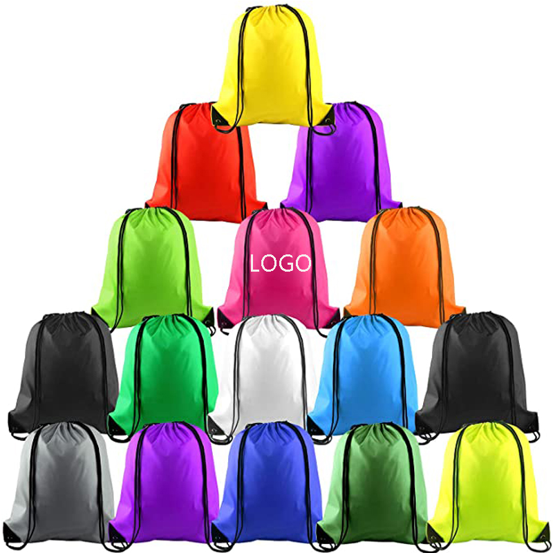 210D Polyester Drawstring Rope Bag--16.9"x13.4" 3