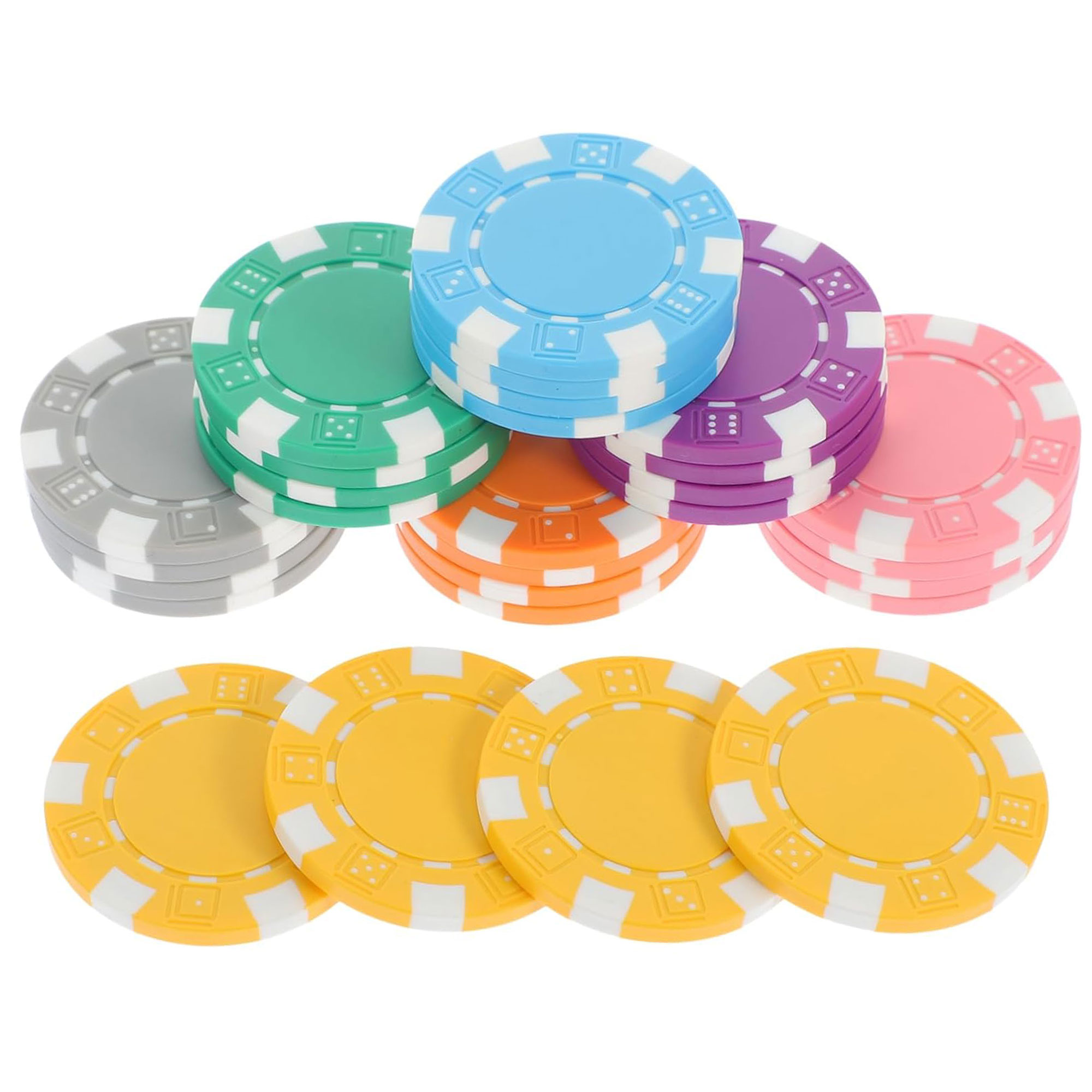 Clay Composite Dice Striped Casino Poker Chips 1