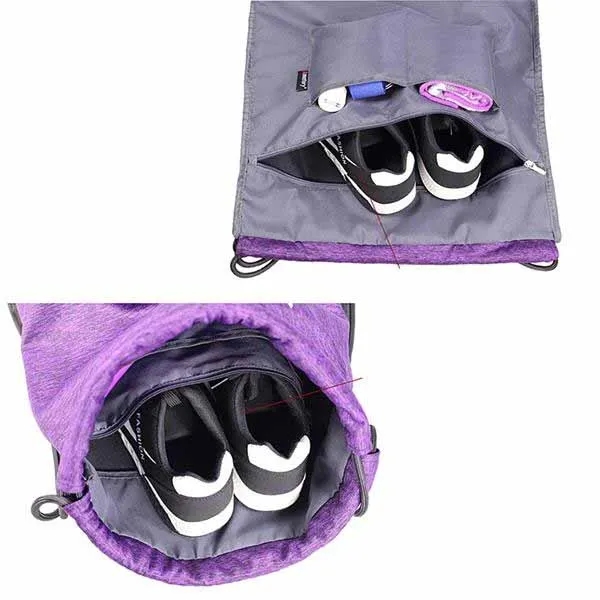Drawstring Backpack Sackpack Gym Sack String Bag 4