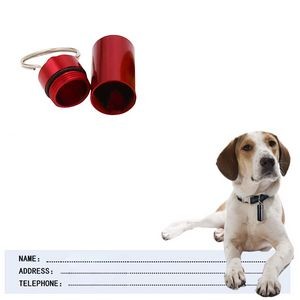 Durable Aluminum Capsule Shaped Dog ID Tag 19