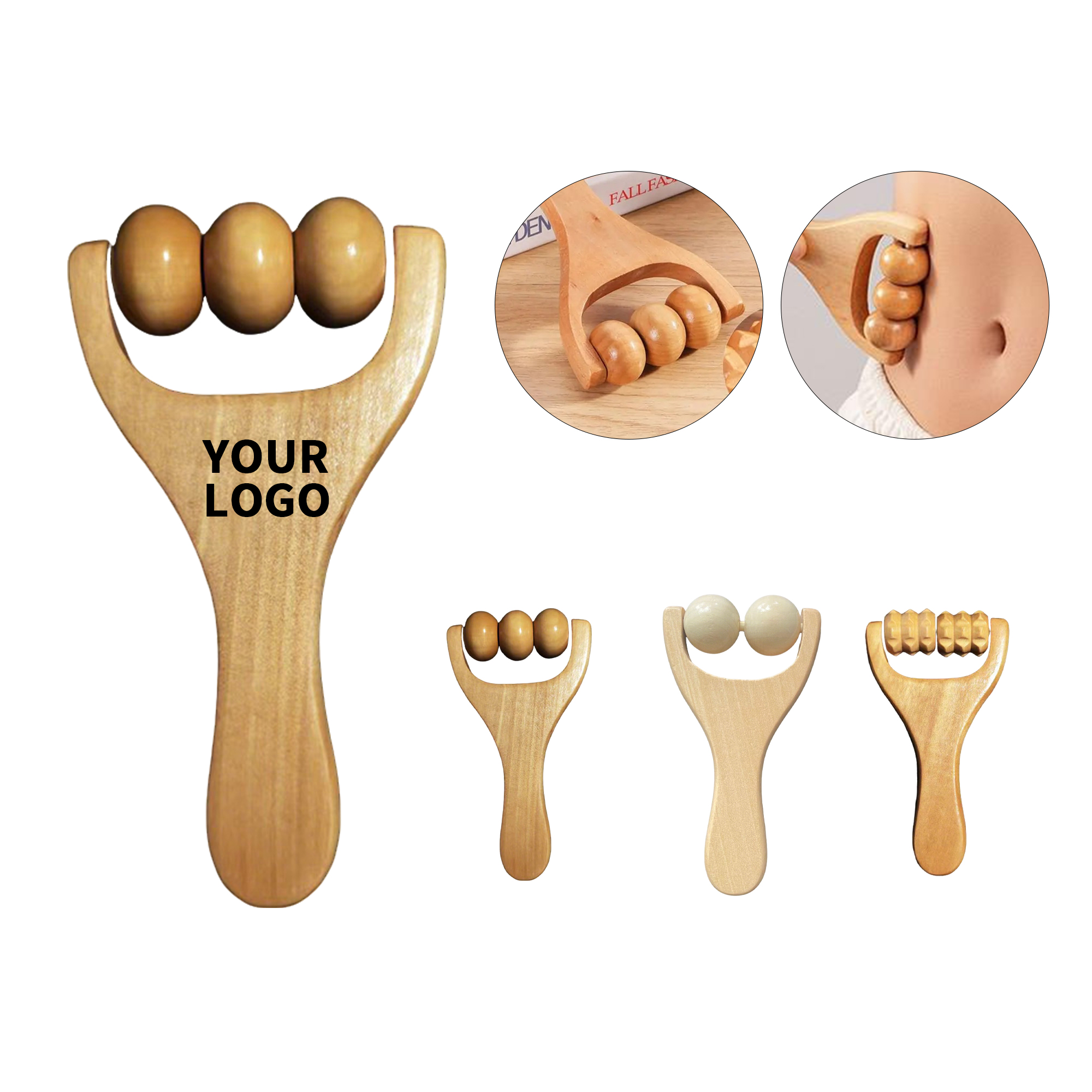 Hemu Wood Handheld Muscle Roller For Myofascial Relief 2