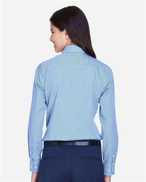 Women's Crown Collection® Gingham Check Woven Dress Shirt - D640W 6