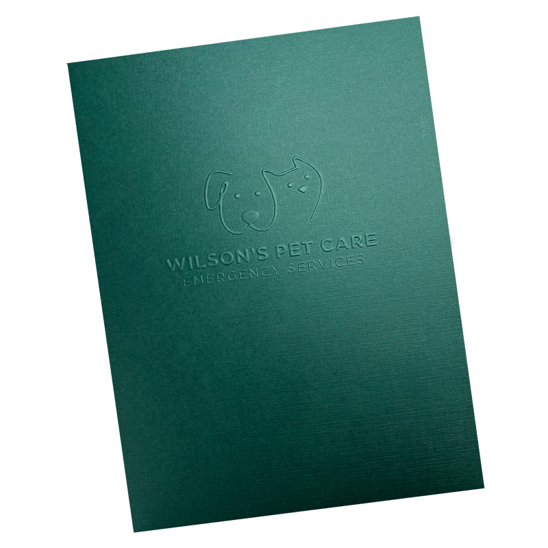 Blind Embossed Linen 2-Pocket Folder 11