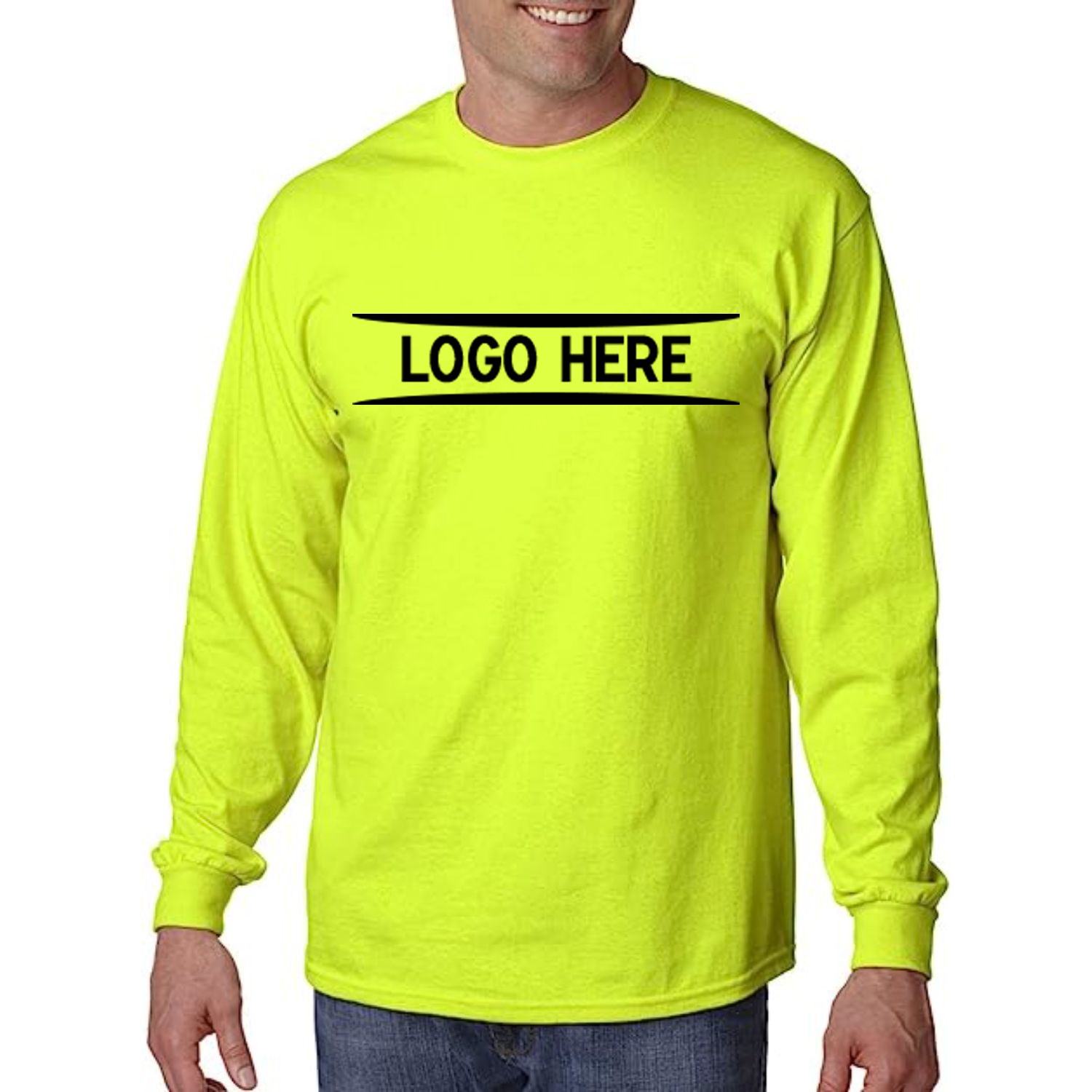 Hi Viz Safety Workwear Long Sleeve T-Shirt 2