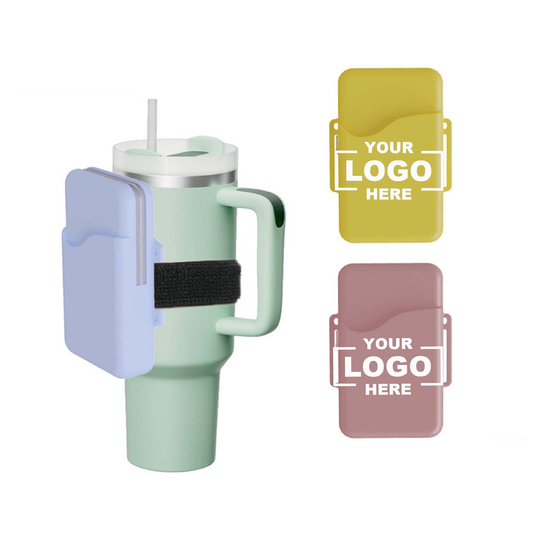 40 oz Silicone Water Bottle with Arm Strap 2