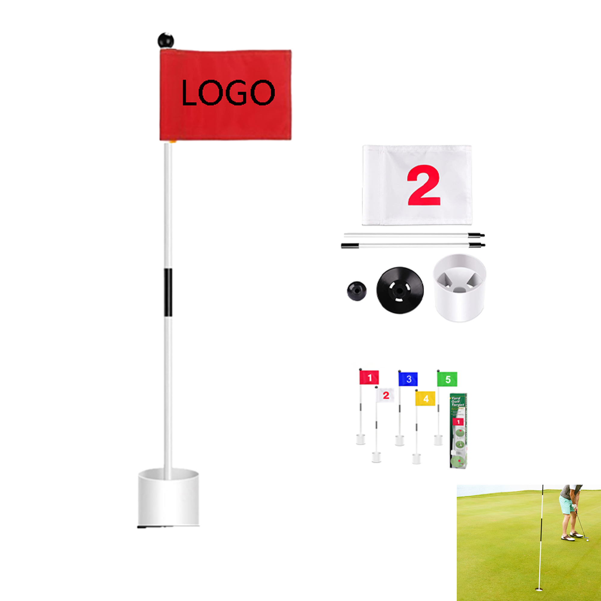 Golf Hole Flagstick Cup Holder 2