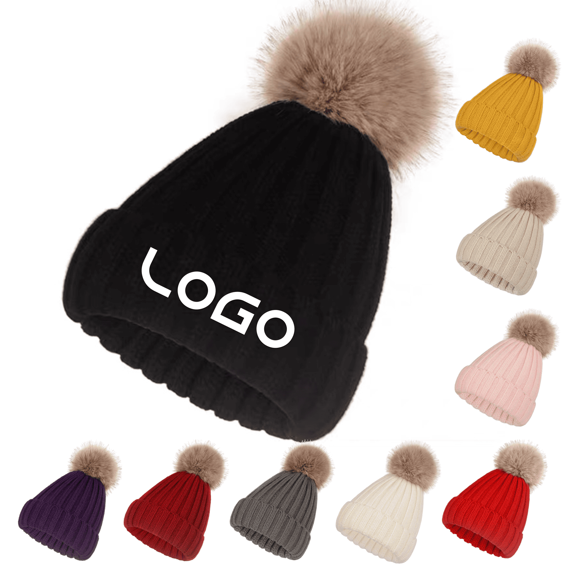 Unisex Polyester Thermal Beanie For Cold 2