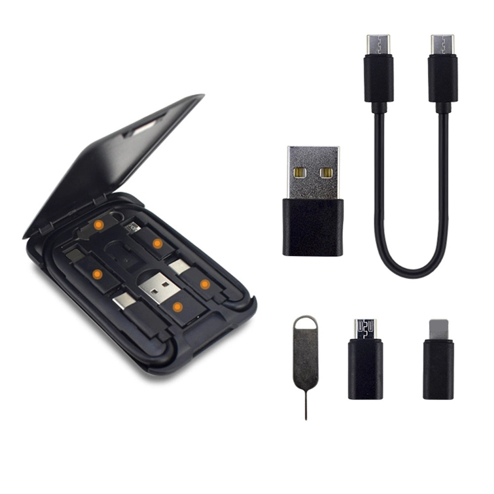Multifunctional charging data cable business card holder storage box 5
